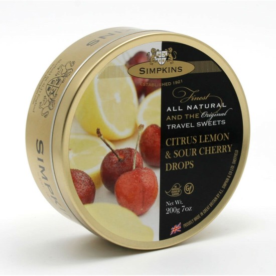 Simpkins Citrus Lemon And Sour Cherry Travel Sweets 200g