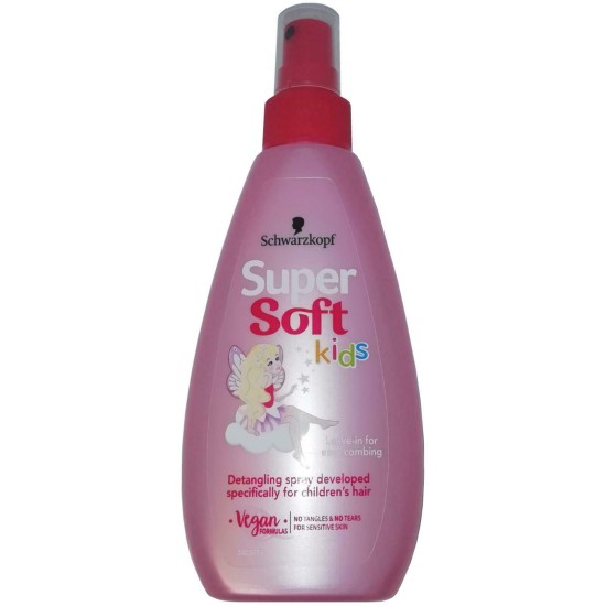 Schwarzkopf Supersoft Kids Girls Detangling Spray 150ml Schwarzkopf Supersoft Kids Girls Detangling Spray 150ml