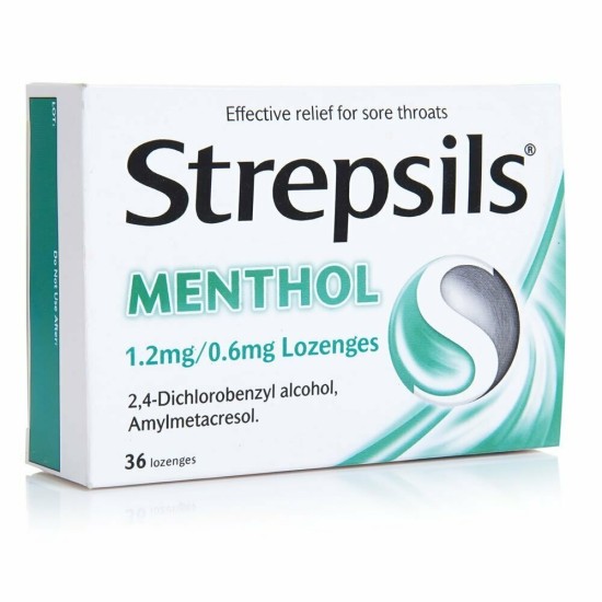 Strepsils Menthol 36 Lozenges Strepsils Menthol 36 Lozenges