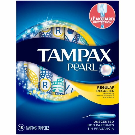 Tampax Pearl Regular Applicator 18 Tampons