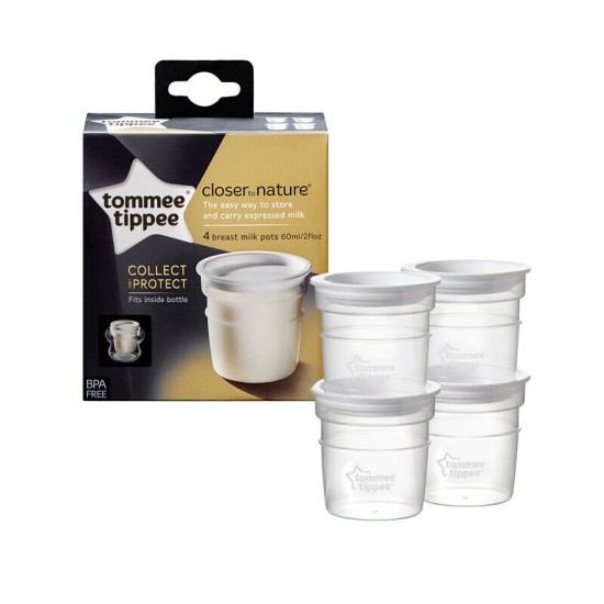 Tommee Tippee Closer To Nature Breast Milk Storage Pots