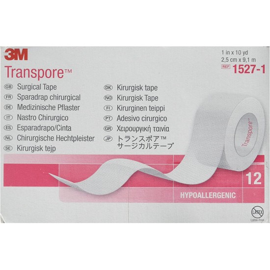Transpore Surgical Tape 1 Inch X 10 Yards
