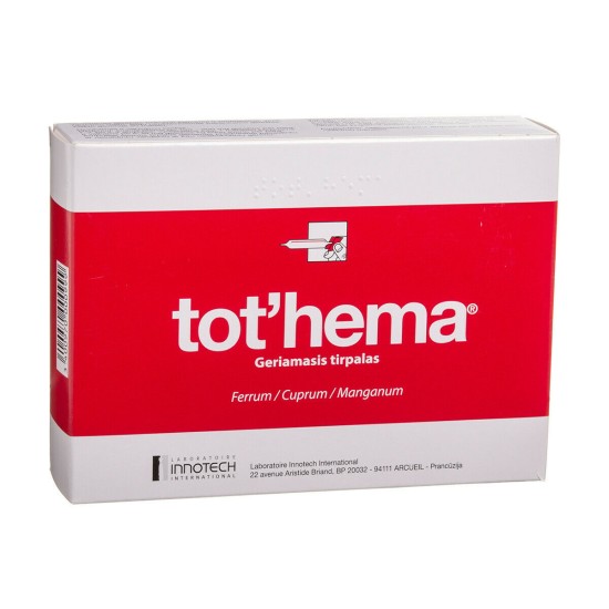 Tot'hema Liquid Iron Manganese Anemia Treatment Ampoules 20 X 10ml Tot'hema Liquid Iron Manganese Anemia Treatment Ampoules 20 X 10ml