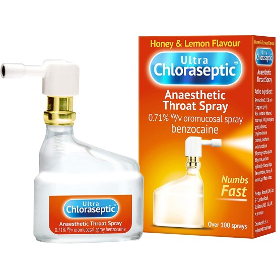 Ultra Chloraseptic Anaesthetic Throat Spray Honey And Lemon Flavour 15ml