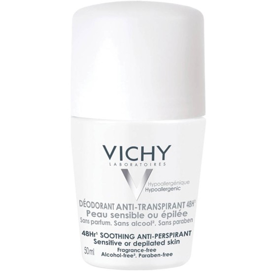 Vichy Sensitive Skin 48hr Roll-On Anti-Perspirant Deodorant 50ml