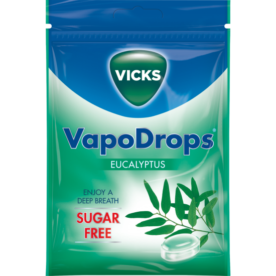 Vicks Vapodrops Eucalyptus Sugar Free 72g