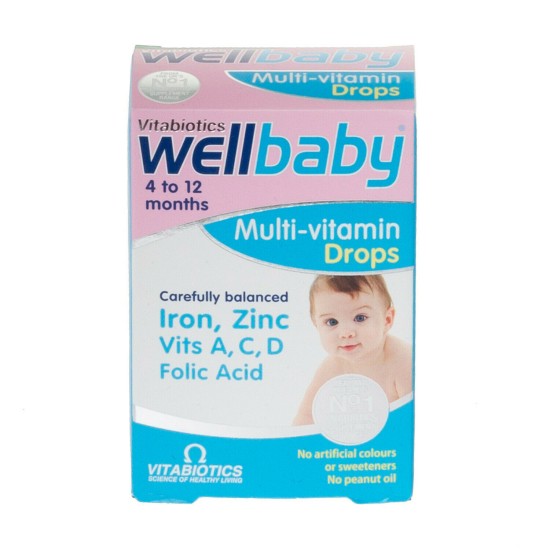 Vitabiotics Wellbaby 4-12 Months Multi-vitamin Drops 30ml 