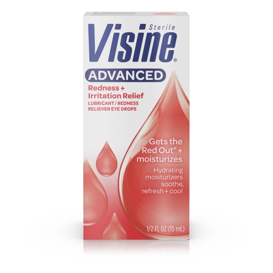 Visine Advanced Redness Plus Irritation Relief Lubricant Eye Drops 0.5oz