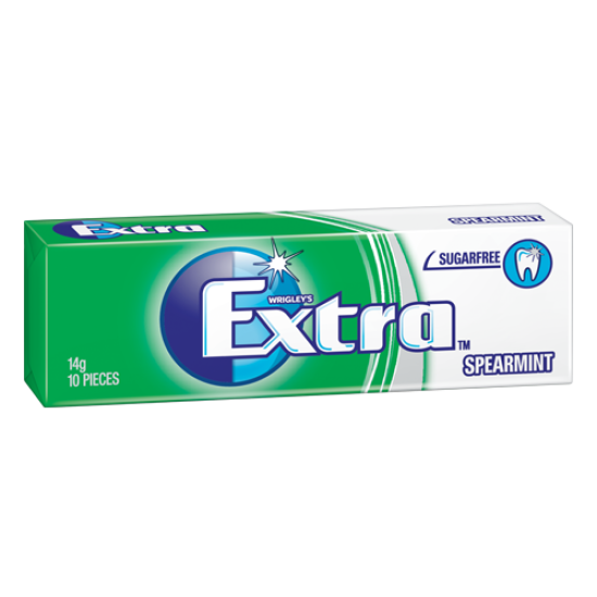 Wrigleys Extra Sugar Free Spearmint Gum 10 Pieces Wrigleys Extra Sugar Free Spearmint Gum 10 Pieces