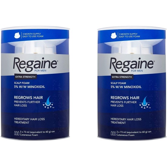Regaine For Men Foam Extra Strength Triple Pack
