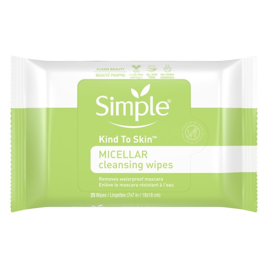 Simple Kind To Skin Micellar Cleansing Wipes 25 Wipes