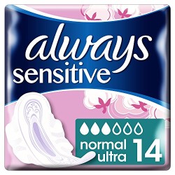 Always Sensitive Normal Ultra (Size 1) sanitary pads 14 Pack Always Sensitive Normal Ultra (Size 1) sanitary pads 14 Pack