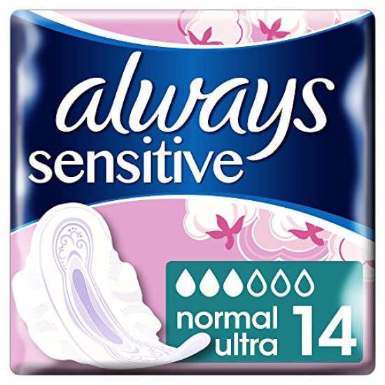 Always Sensitive Normal Ultra (Size 1) sanitary pads 14 Pack Always Sensitive Normal Ultra (Size 1) sanitary pads 14 Pack