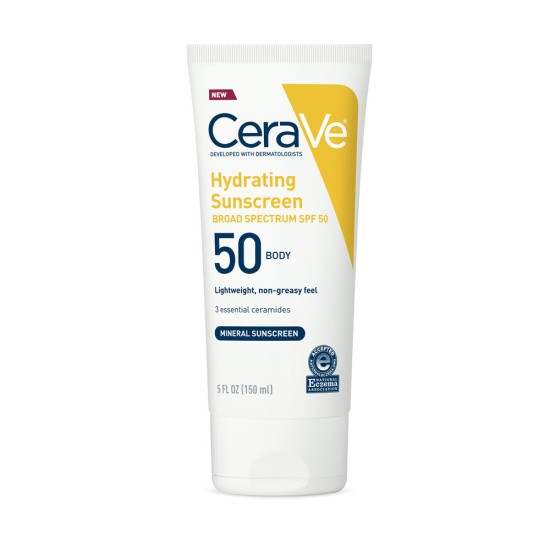 Cerave Hydrating Body Mineral Sunscreen Spf 50 5 Oz