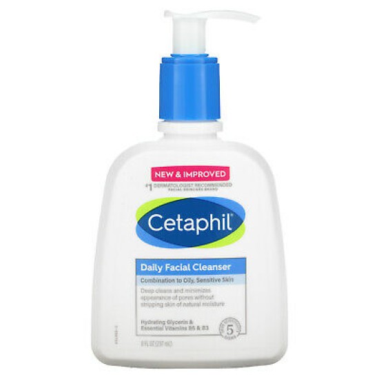Cetaphil Daily Facial Cleanser for Normal to Oily Skin - 8 floz