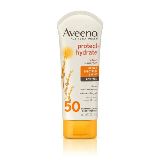 Aveeno Protect & Hydrate Lotion Sunscreen With Broad Spectrum Spf 50 For Face