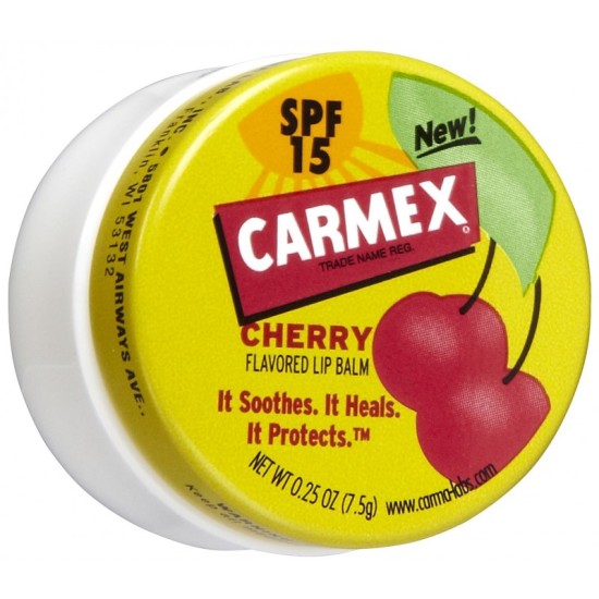 Carmex Cherry Flavored Lip Balm Pot Spf15 7.5g
