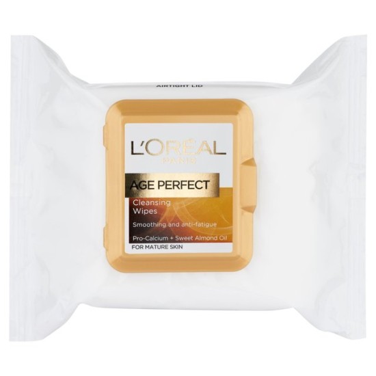 Loreal Age Perfect Cleansing Face Wipes 25's