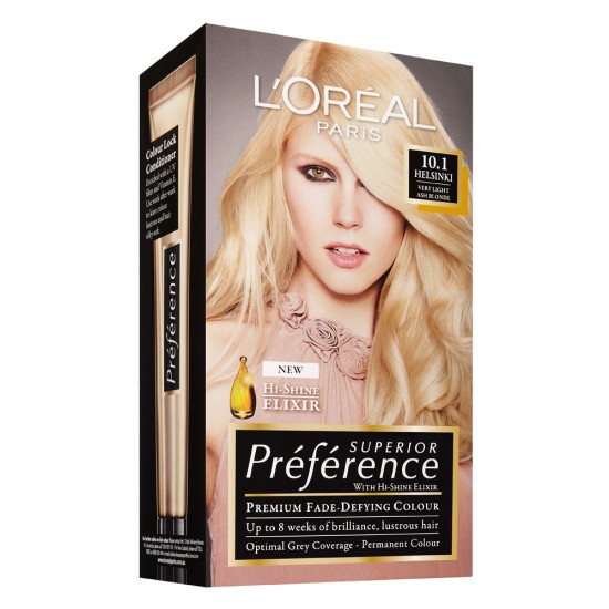 Loreal Preference Nfinia Hair Dye 10.1 Helsinki Very Light Ash Blonde