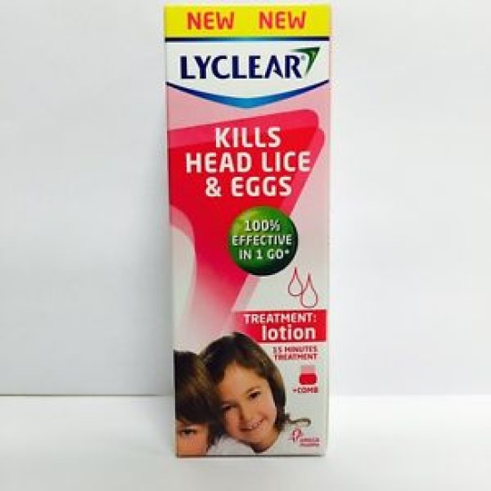 Lyclear Head Lice And Eggs Treatment Lotion + Metallic Comb 100ml