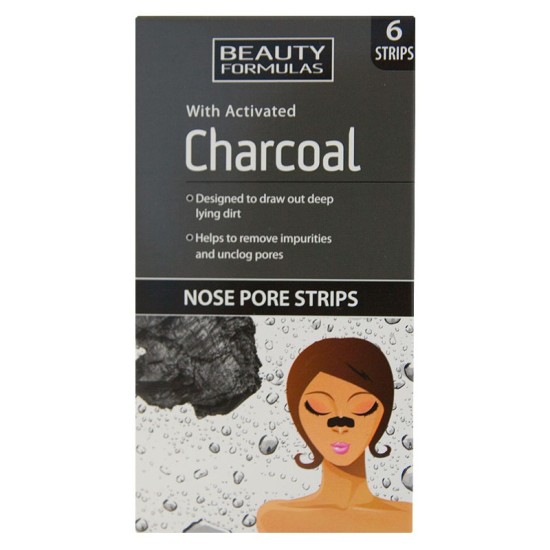 Beauty Formulas Activated Charcoal Cleansing Nose Pore 6 Strips