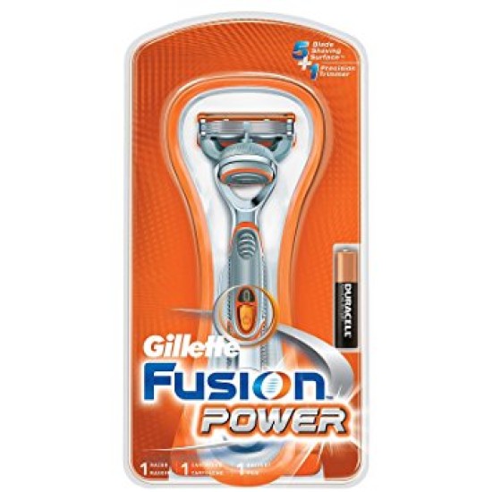 Gillette Fusion Power Men's 5-blade Battery Face Razor With Trimmer Blade Gillette Fusion Power Men's 5-blade Battery Face Razor With Trimmer Blade