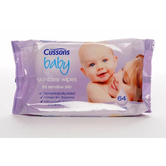 Cussons Baby Skincare Wipes For Sensitive Skin 64 Wipes