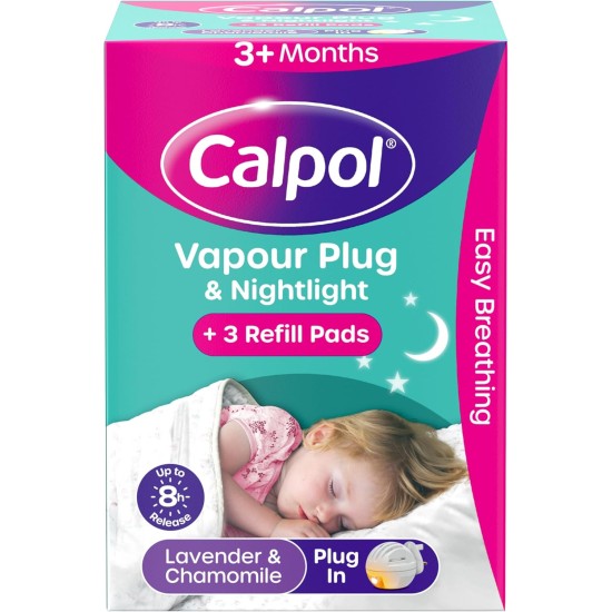 Calpol Vapour Plug and Nightlight for 3+ Months Infants Calpol Vapour Plug and Nightlight for 3+ Months Infants