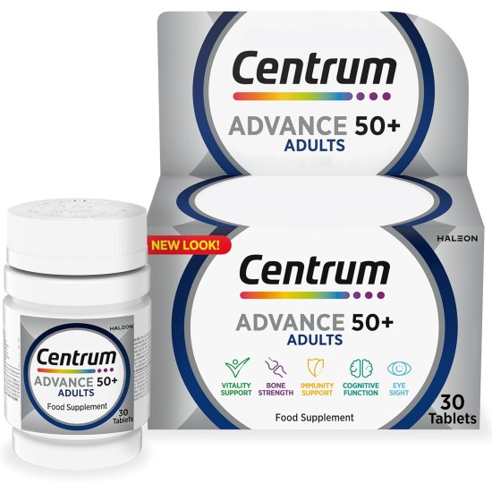 Centrum Advance 50+ Tablets Multivitamin & Mineral Supplements 30 Tablets