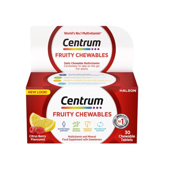 Centrum Fruity Chewables Citrus Berry Flavoured 30 Tablets