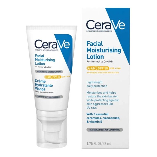 CeraVe AM Facial Moisturizing Lotion SPF50 52ml CeraVe AM Facial Moisturizing Lotion SPF50 52ml