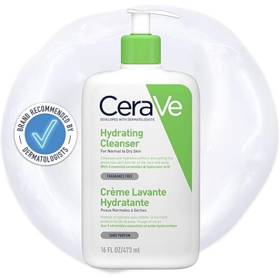CeraVe Hydrating Cleanser for Normal to Dry Skin 473ml CeraVe Hydrating Cleanser for Normal to Dry Skin 473ml