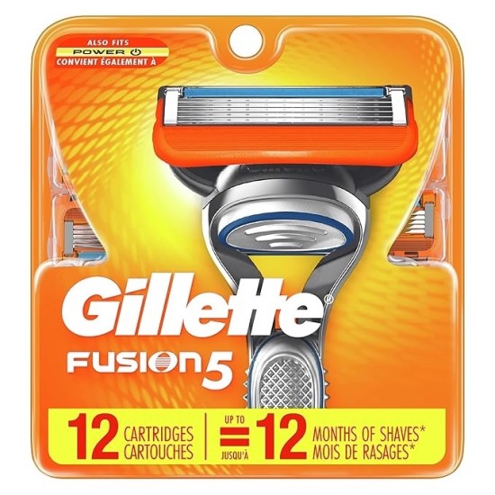 Gillette Fusion5 Razor Refills for Men 12 Cartridges Gillette Fusion5 Razor Refills for Men 12 Cartridges