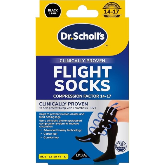 Scholl Flight Socks Size 9-12 