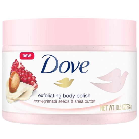 Dove Exfoliating Body Polish Scrub Pomegranate Seeds and Shea Butter 298g