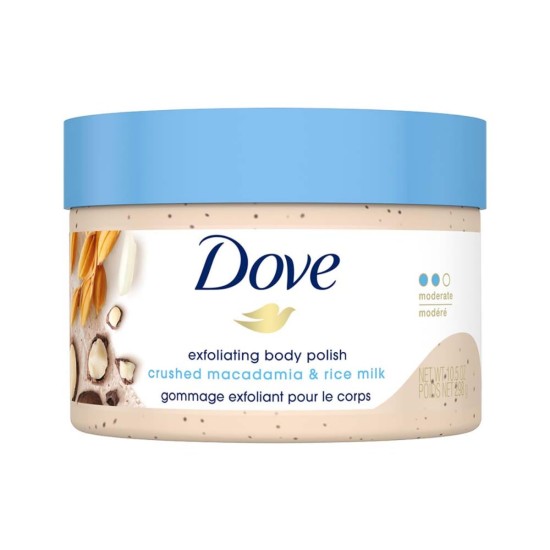 Dove Body Scrub Macadamia & Rice Milk
