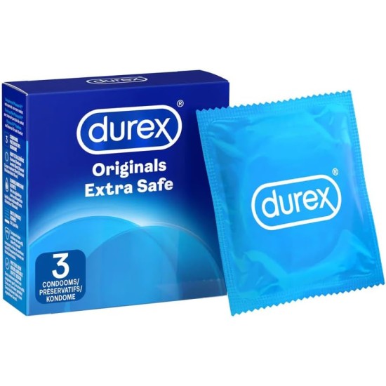 Durex Extra Safe Slightly Thicker Condoms - 3 Pack
