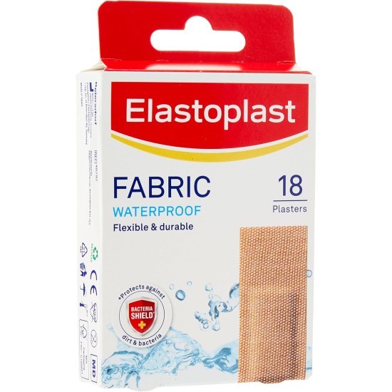 Elastoplast Waterproof Fabric 18 Plaster Strips