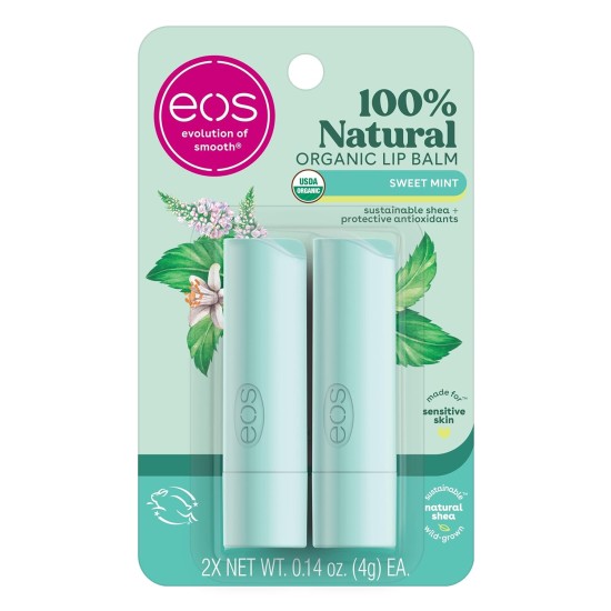 Eos 100% Natural & Organic Lip Balm Sticks 4g Eos 100% Natural & Organic Lip Balm Sticks 4g