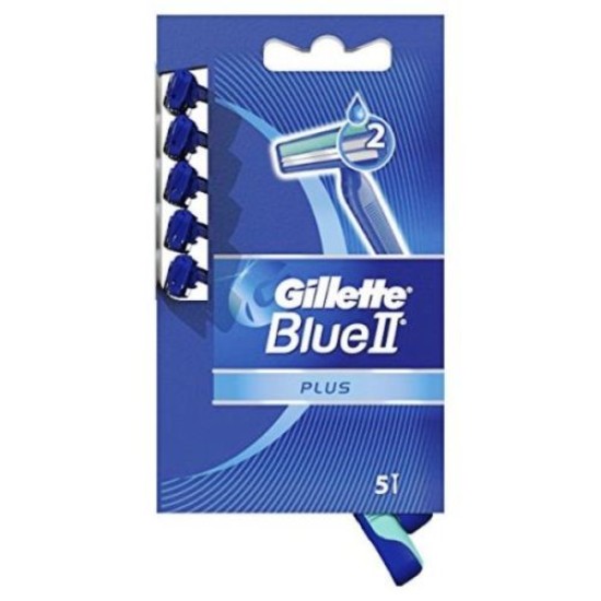 Gillette Blue Ii Disposable Razor Plus Sensitive 5 Pack