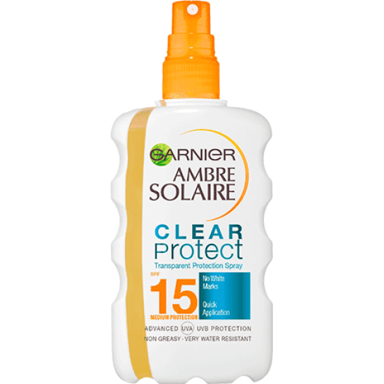 Garnier Ambre Solaire Clear Protect Sun Cream Spray Spf15