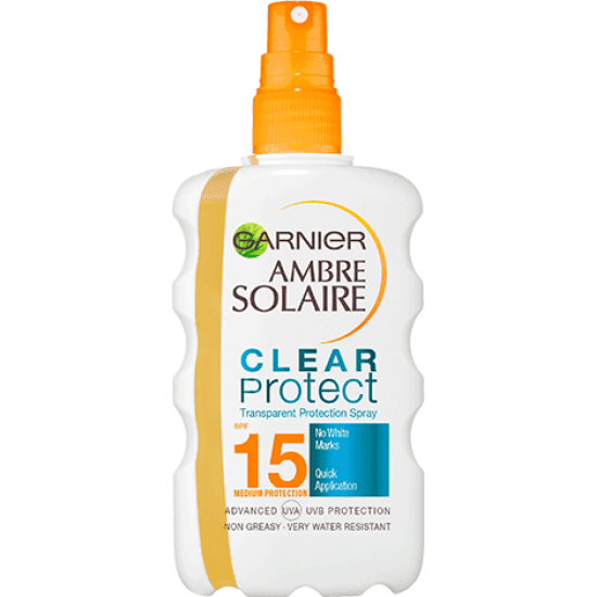 Garnier Ambre Solaire Clear Protect Sun Cream Spray Spf15 Garnier Ambre Solaire Clear Protect Sun Cream Spray Spf15