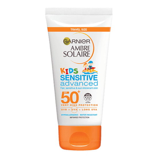 Garnier Ambre Solaire Kids Sensitive Sun Cream Spf 50+ 50ml
