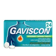Gaviscon Peppermint 48 Chewable Tablets