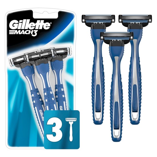 Gillette Mach3 Men's Disposable Razors 3 Pack