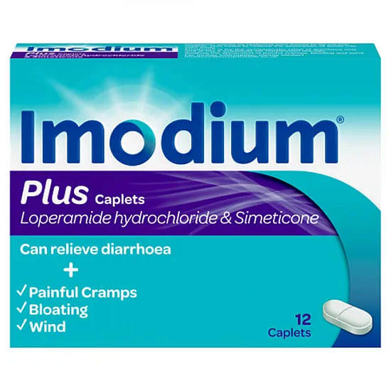 Imodium Plus Caplets 12 Caplets