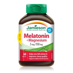 Jamieson Melatonin 5mg With Magnesium 150mg 60 Tablets