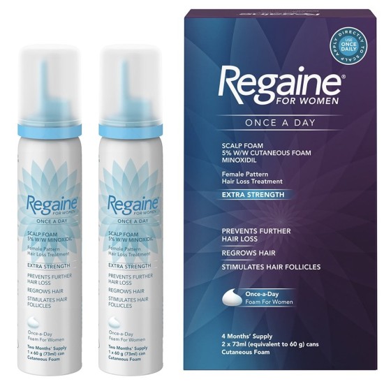 Regaine For Women Extra Strength Scalp Foam 5% W/W Cutaneous Foam Minoxidil - 4 Month Supply