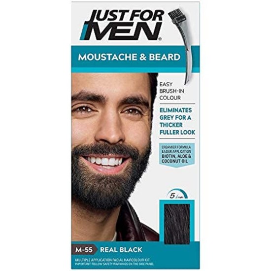 Just for Men Colour Gel Moustache & Beard M-55 Real Black