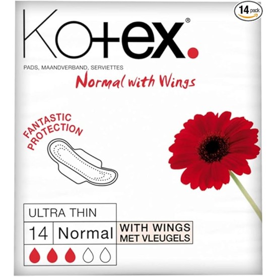 Kotex Ultra Thin Normal With Wings 14 Pads Kotex Ultra Thin Normal With Wings 14 Pads